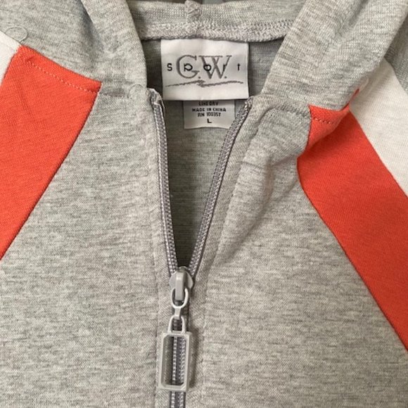 G.W. Sport Cropped Hoodie Zip Up Jacket, size Large - Picture 2 of 3